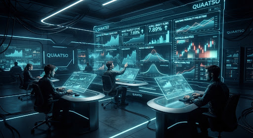 Financial markets data on trading screens.